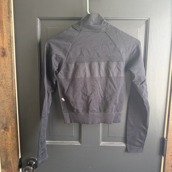 Fabletics  Cropped  Seamless Rib Jacket Zip Up Women's Size small - Picture 3 of 14